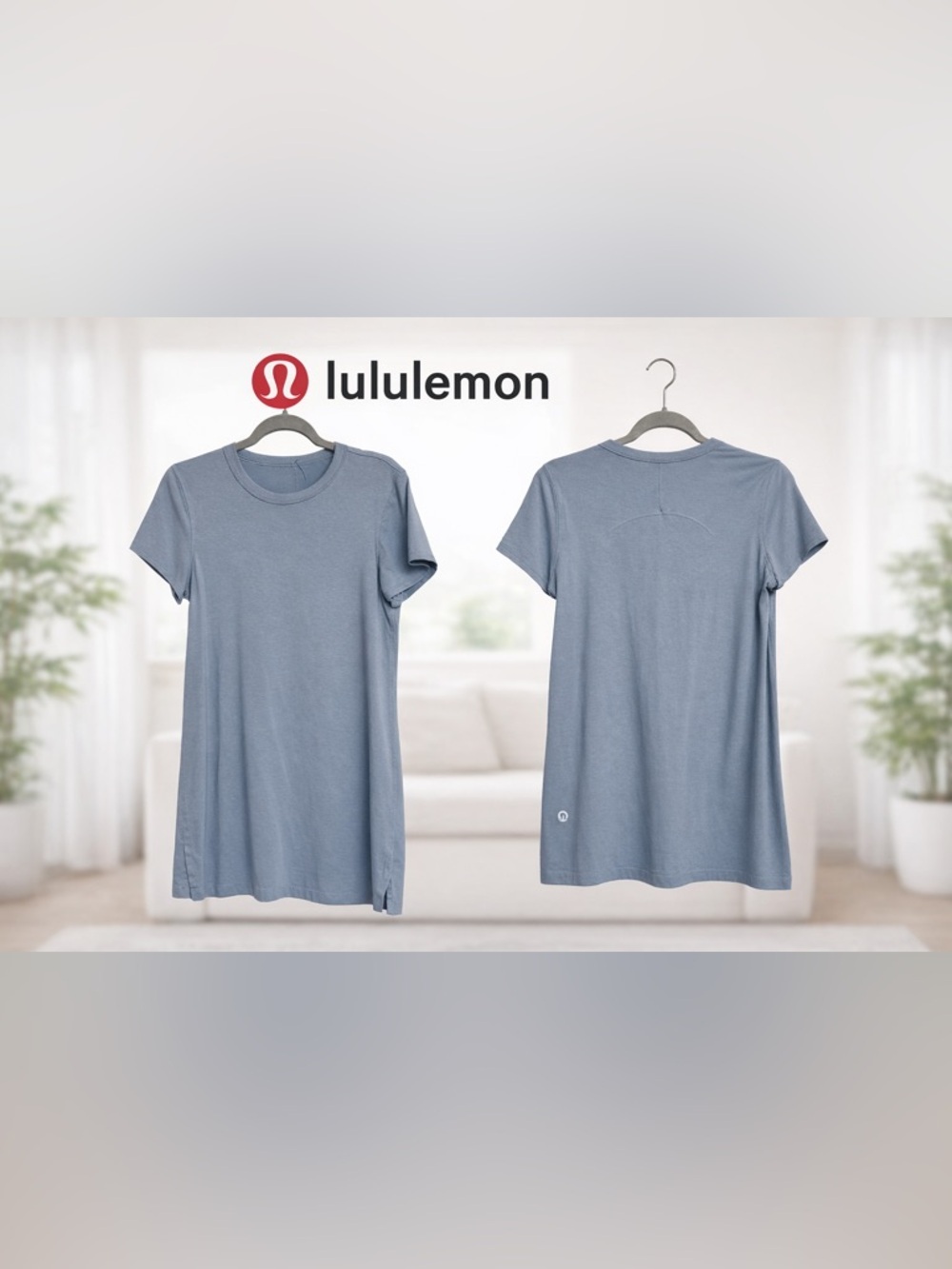 Lululemon All Yours Short Sleeve T-Shirt Dress - Blue - Size 4/6 - Picture 1 of 9